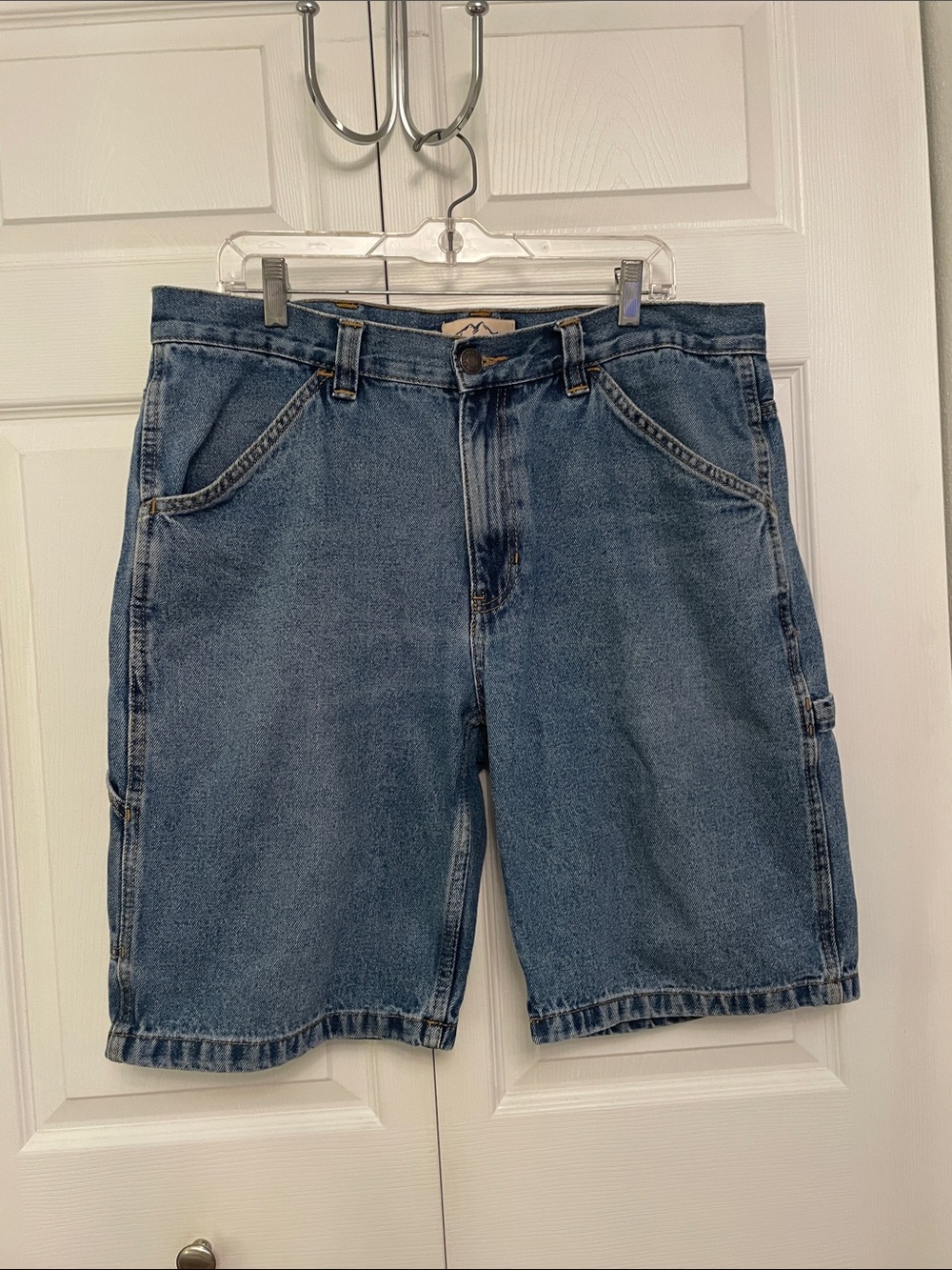 Blue Mountain Men’s Denim Carpenter Shorts Workwear Painter Shorts Size 36